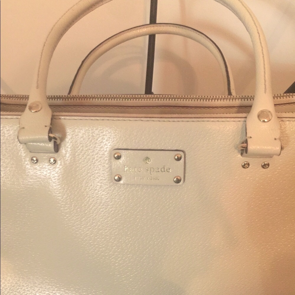 Kate Spade Cream White Leather Handbag